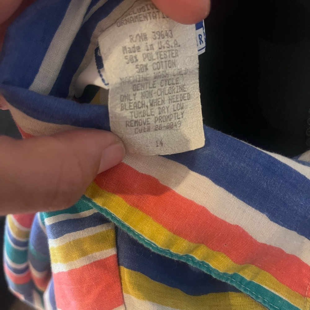 Vintage Colorful Striped Button Down Shirt - Picture 8 of 8